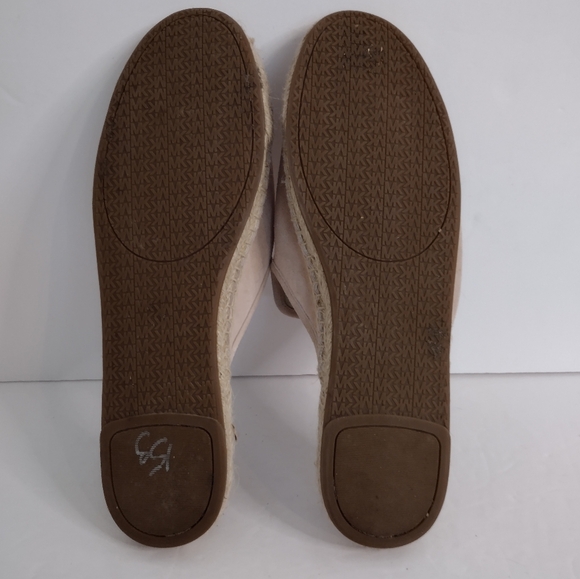 Michael Kors Suede Leather Espadrilles Clogs Mules Size 9.5 Tan - Picture 3 of 5